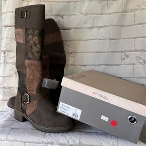 PATRIZIA boots size 41 US 91/2 to 10 multi brown New